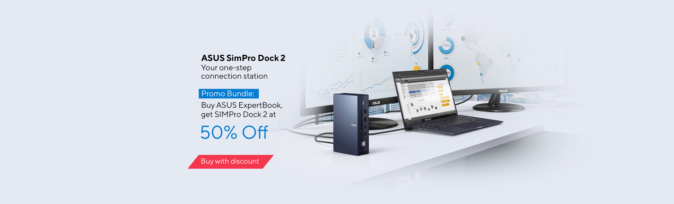 ASUS & F9 Distribution Special Bundle Promotion: 50% Off for ASUS SimPro Dock 2