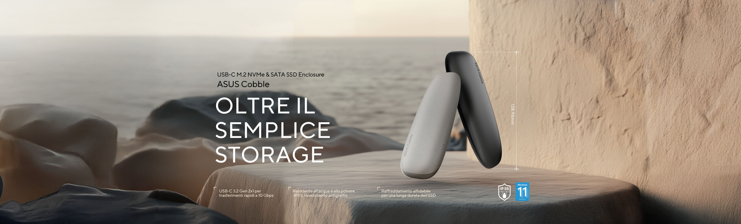 L'immagine mostra la cover per SSD ASUS Cobble