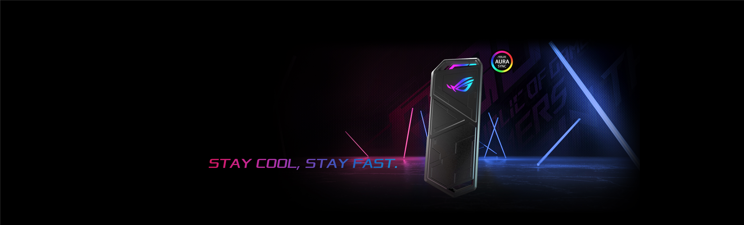 L'immagine mostra la cover per SSD ROG Strix Arion