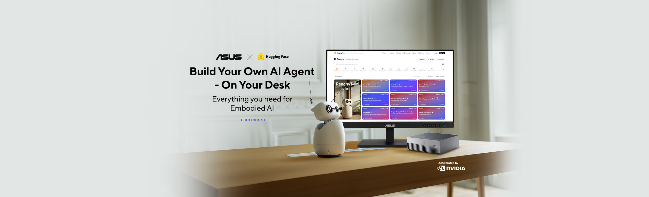 Build Your Own AI Agent - On Your Desk. Everything you need for Embodied AI.