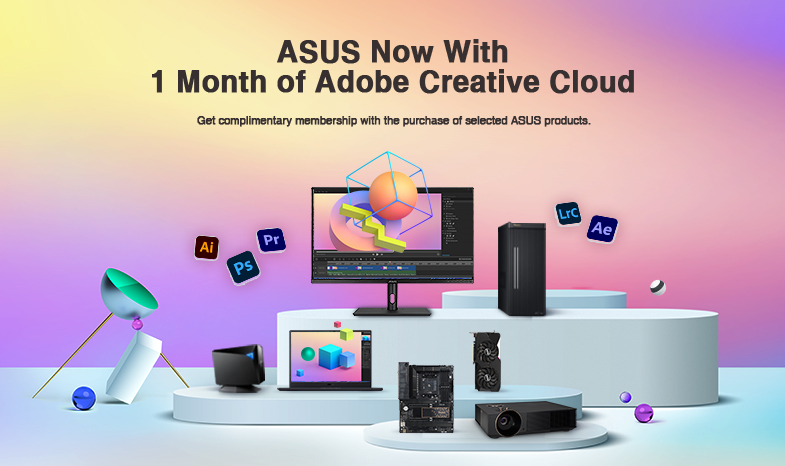 ASUS Now with 1 Month of Adobe Creative Cloud 